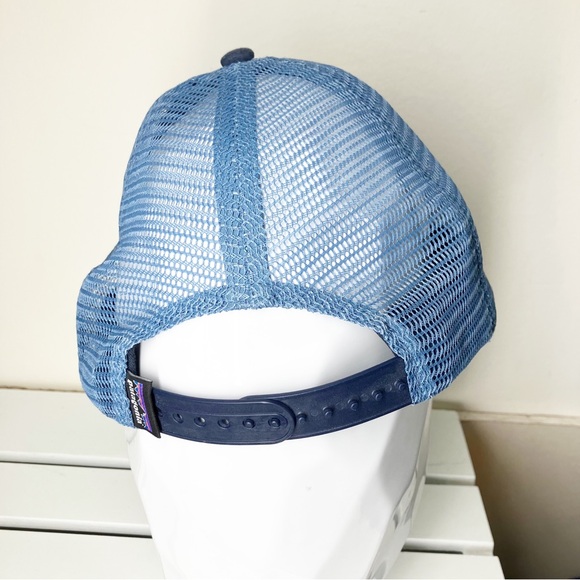 Patagonia Hat Blue Line Logo Ridge LoPro Trucker Cap Snapback Adjustable Mesh - Picture 3 of 5